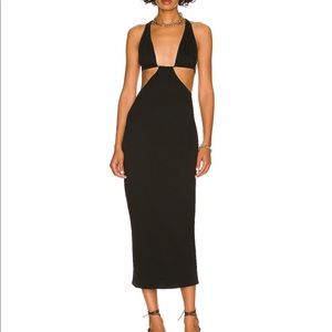 WeWoreWhat Cowl Back Maxi Dress black